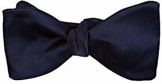 Barneys New York Men's Silk Satin Bow Tie - Navy