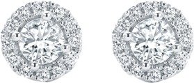 Mappin & Webb Halo White Gold and Diamond Stud Earrings