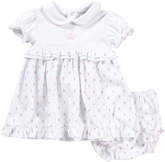 Kissy Kissy Print Dress W/ Diaper Cover (Baby) - Pink - 3-6 Months