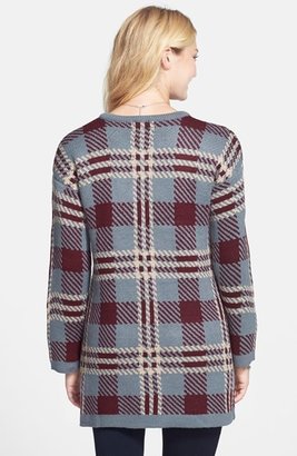 artee couture Plaid Sweater Coat (Juniors)
