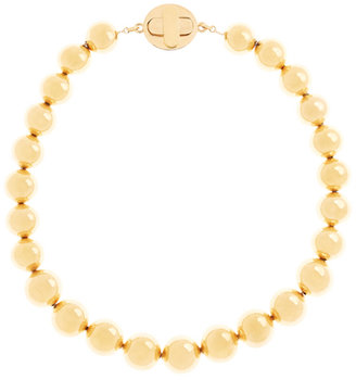 Brooks Brothers Gold Bead Toggle Necklace