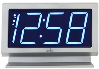 Acctim 14217 Labatt LED Silver Alarm Clock