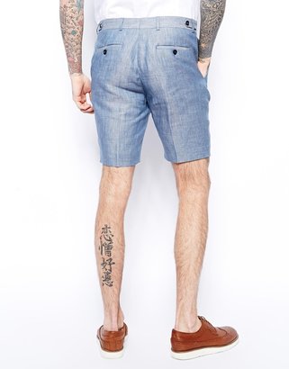 ASOS Slim Fit Shorts In 100% Linen