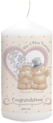 Forever Friends Personalised Wedding Candle