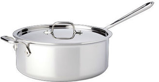 All-Clad Stainless Steel 6 Qt Saute Pan with Lid