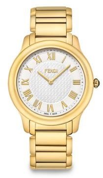 Fendi Classico Large Goldtone Stainless Steel Bracelet Watch