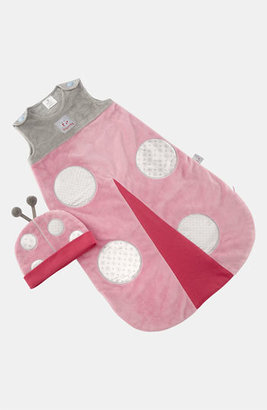 Baby Aspen Infant Girl's 'Snug as a Bug' Wearable Blanket & Hat - Pink