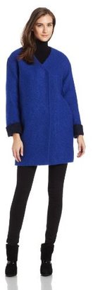 French Connection Women's Collarless Cocoon Sweater Coat