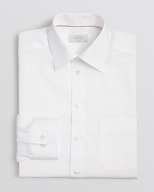 Eton Of Sweden Solid Herringbone Dress Shirt - Classic Fit