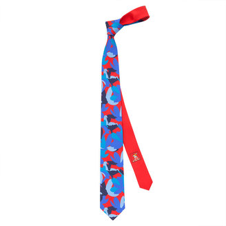 Thomas Pink Camo Skinny Printed Tie