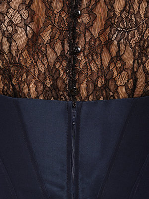 Carolina Herrera Silk Faille Bow Front Dress with Lace Sleeves