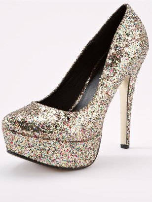Daniels Platform Court Shoes - Multi Glitter