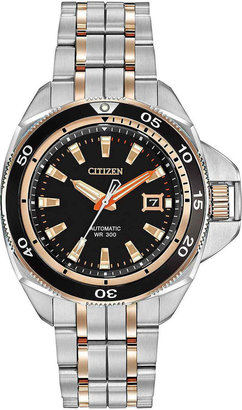 JCPenney CITIZEN SIGNATURE Citizen Grand Touring Mens Two-Tone Stainless Steel Watch NB1036-50E