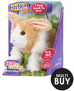 FurReal Friends Hop N' Cuddle Bunnies - Brown And White