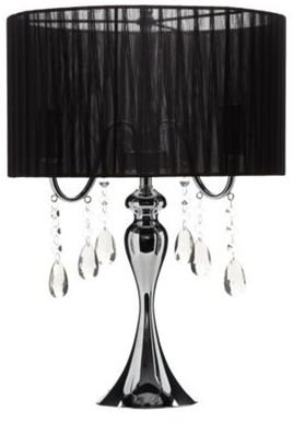 Star by Julien Macdonald Designer black chandelier table lamp