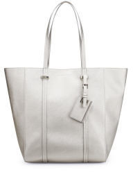 French Connection Aubree Metallic Tote Bag - Silver