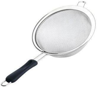 Mastrad Double Mesh Sieve Strainer with Tight Grip Handle for Sifting, Washing, and Straining, F25580