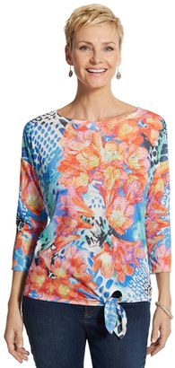 Chico's Shelby Floral Side-Tie Top