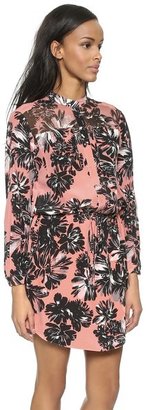 Rebecca Taylor Splashy Flower Print Shirtdress