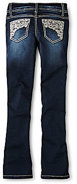 Vanilla Star Embroidered Tulle Bootcut Jeans - Girls 7-16