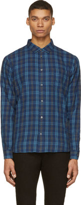 Marc by Marc Jacobs Blue & Grey Plaid Flannel Shirt