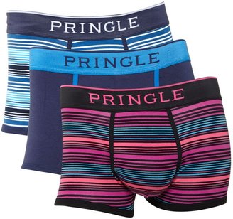 Pringle Men's 3 pack thin stripe trunks