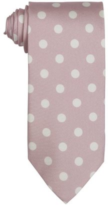 Tom Ford pink and white polka dot silk tie