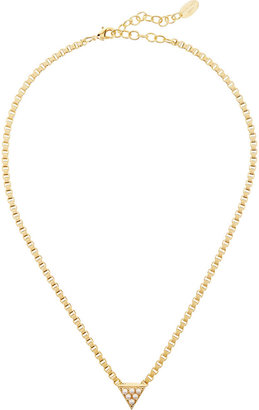 Elizabeth Cole Bitty Cecily gold-plated glass pearl necklace