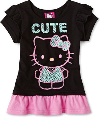 Hello Kitty Short-Sleeve Ruffle Top - Girls 2t-6