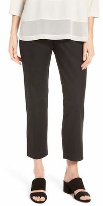 Eileen Fisher Organic Stretch Cotton Twill Ankle Pants