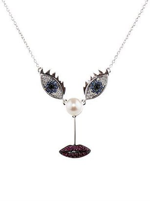 Delfina Delettrez Diamond, sapphire, ruby & gold necklace