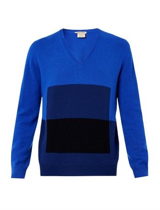 Tomas Maier Colour-block cashmere sweater