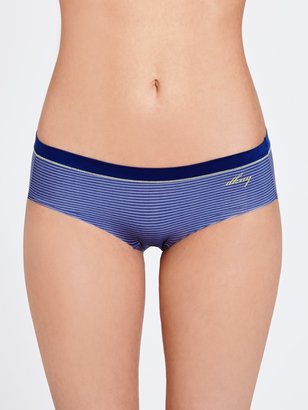 DKNY Fusion Hipster Briefs, Stripe Navy / Lime