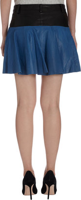 Thakoon Bicolor Leather Mini Skirt