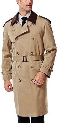 Haggar Men's Classic-Fit Double-Breasted Trench Coat