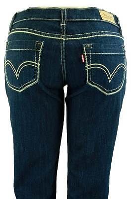 Levi's Levis Jeans 524 Too Superlow Skinny Triple Needle Simply Blue Juniors Pants