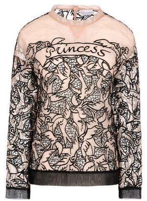 RED Valentino Little birds embroidered top