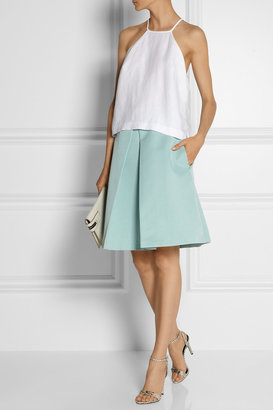 Tibi Katia cotton and silk-blend faille skirt