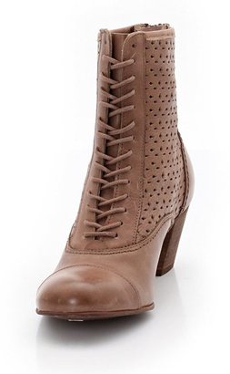 Kickers Sechicbis Heeled Brushed Leather Lace-Up Boots