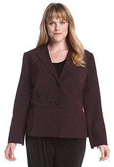 Columbia Kasper® Plus Size Two Button Faux Collar Jacket