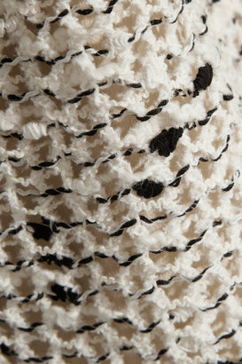 Chloé Open-knit cotton-blend shorts
