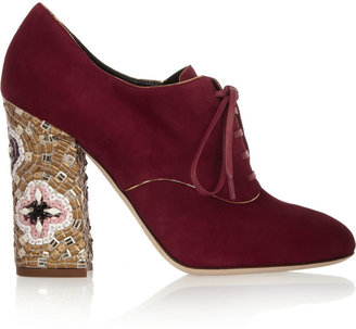 Dolce & Gabbana Embellished suede boots