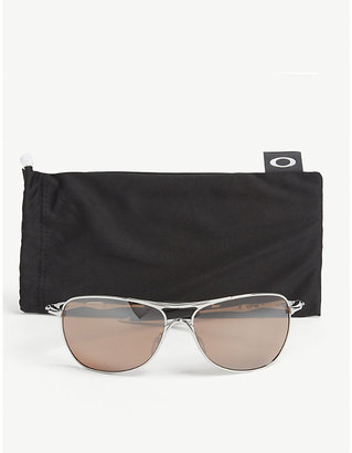 Oakley Women's Grey Oo4060 Chrome Square Sunglasses