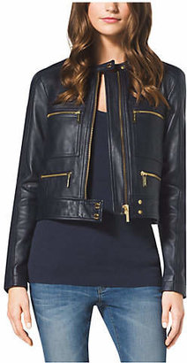 Michael Kors Cropped Leather Jacket