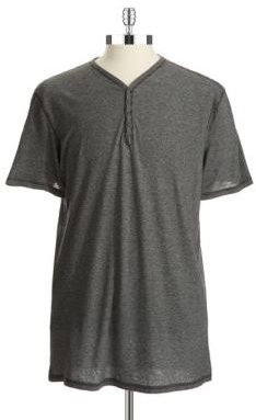 John Varvatos U.S.A. Striped Henley T-Shirt