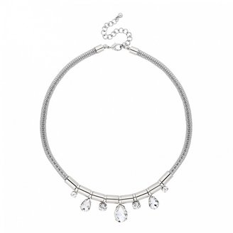 Ben de Lisi Principles by Designer crystal teardrop mesh chain necklace