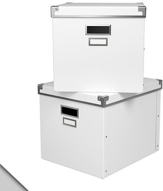 Ikea KASSETT Box with lid 13"X15"X113⁄4", white (2 boxes)