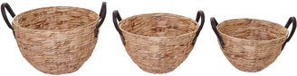 Linea Set of 3 waterhyacinth storage baskets