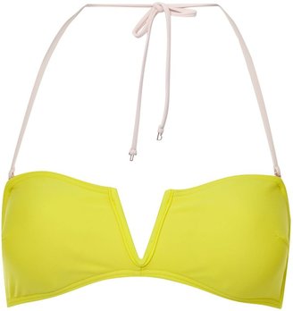 Ted Baker Sunshine yellow bandeau bikini top