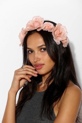 Urban Outfitters Roses Flower Crown Tie-Back Headwrap